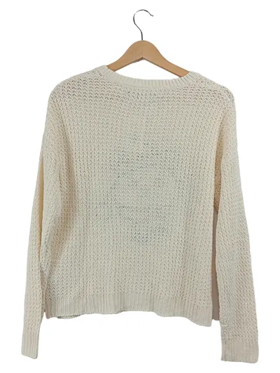 FB SISTER Damen Pullover Beige Gr. 38 M Bär Weihnachtspullover Strick