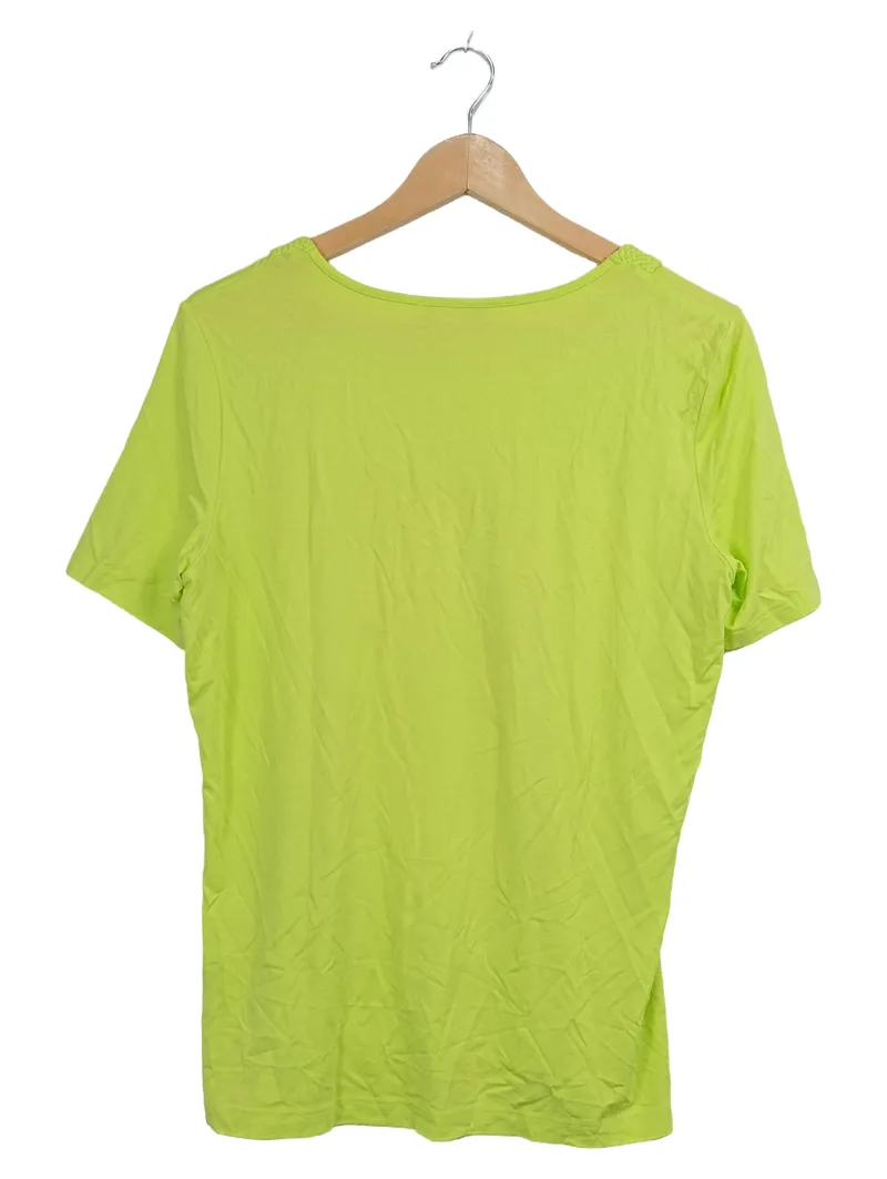 Steilmann Damen Pullover Kurzarm Grün Gr. 40 L Basic Uni 2