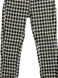 Dondup Damen Stoffhose Hahnentritt Muster Schwarz Weiß Gr. 38 W29 M 2