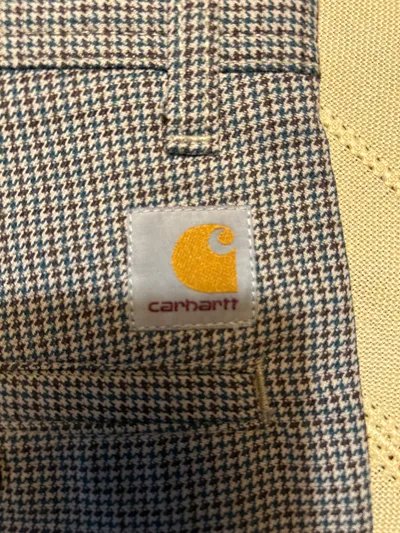 Carhartt Hose Herren W28 Grau Kariert Wolle Mix Chino Pants