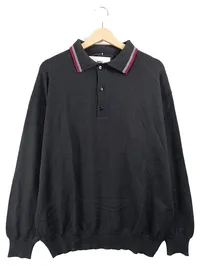 Barisal Herren Polo-Strickpullover Schwarz Gr. 52 XL Wolle Polyacryl Klassisch 1