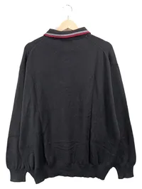 Barisal Herren Polo-Strickpullover Schwarz Gr. 52 XL Wolle Polyacryl Klassisch 2