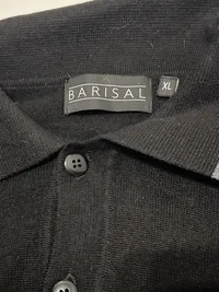 Barisal Herren Polo-Strickpullover Schwarz Gr. 52 XL Wolle Polyacryl Klassisch 3