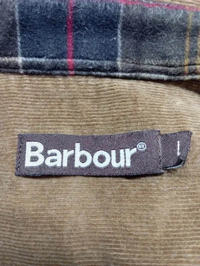 Barbour Herren Cordhemd Braun Freizeithemd Langarm Button-Down Gr. 50 L