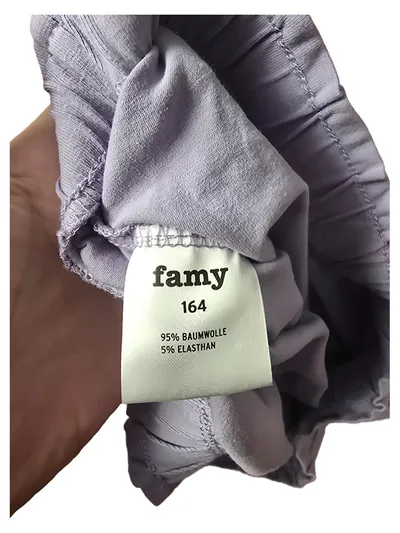 Famy Kinder Mädchen Shorts Kurze Hose Lila Gr. 164 Basic Baumwolle