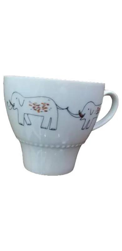 Thomas Porzellan Tasse Elefant Charmant Weiß 8 cm