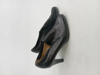 Peter Kaiser Damen Slipper Pumps Schwarz Leder Gr. 37 Absatz 7 cm Elegant