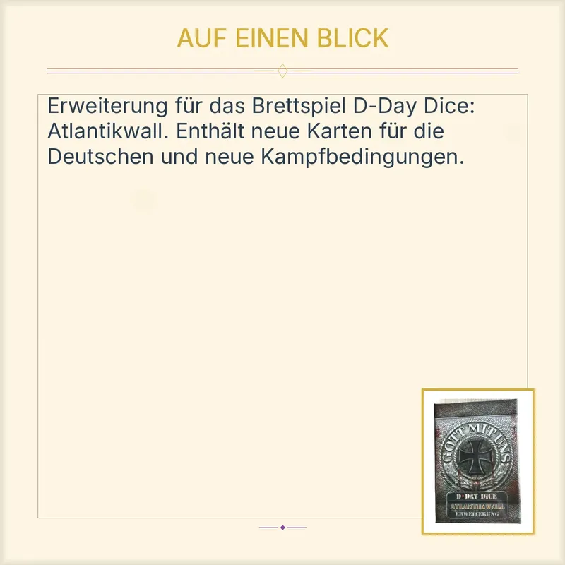 D-Day Dice Atlantikwall Gott mit uns! Mini-Erweiterung Würfelspiel Giant Roc 4