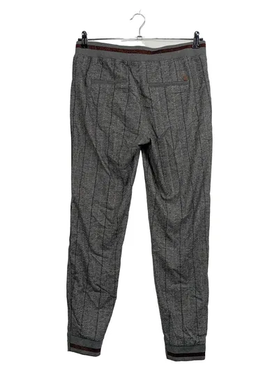 Mos Mosh Damen Stoffhose Grau Gestreift Reißverschlusstaschen Gr. 38 W29