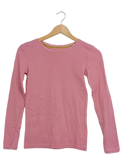 Boden Langarmshirt Mädchen Gr. 152 Rosa Baumwolle Spitzendetails