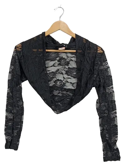 Dancing Days by Banned Damen Bolero Jacke Spitze Schwarz Gr. L