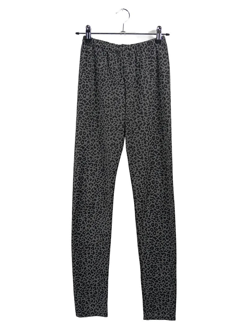 Calzedonia Damen Jogginghose Leggings Grau Animal-Print Leopardenmuster Gr. 38 1
