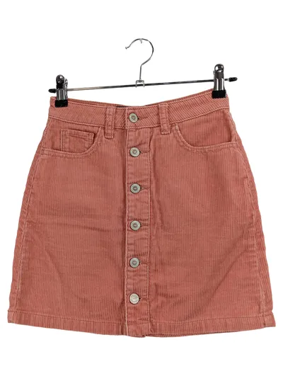 Hollister Cordrock Damen Rosa Casual Knopfleiste Gr. 30