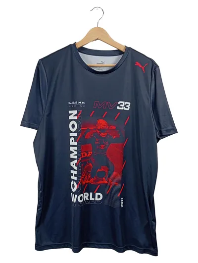 PUMA Max Verstappen Champion World 2021 Fanshirt T-Shirt Blau Gr. 50;L