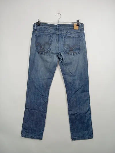 DRYKORN Herren Jeans Straight Leg Blau W34 L32 Casual Used Look
