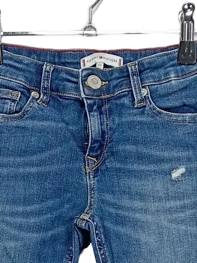 Tommy Hilfiger Jeans Mädchen Gr. 128 Regular Fit Blau Denim Hose