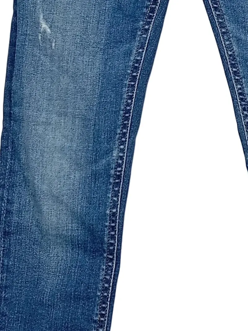 Tommy Hilfiger Jeans Mädchen Gr. 128 Regular Fit Blau Denim Hose 4