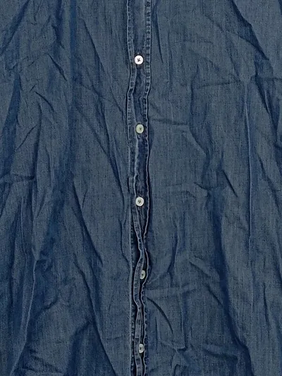 windsor. Freizeithemd Herren Blau Denim Gr. 41 L Langarm Casual Baumwolle
