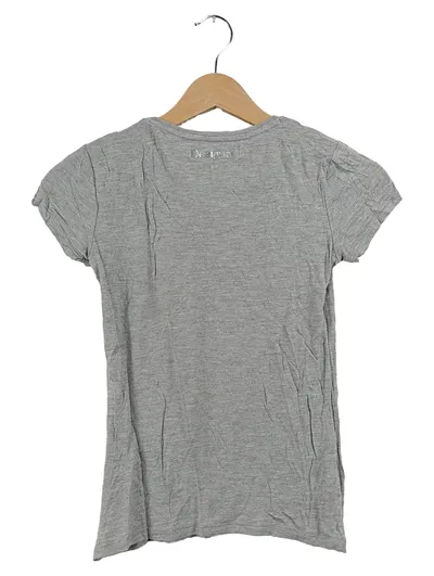 Desigual Mädchen T-Shirt Gr. 146 Grau Pailletten Sterne Kurzarm