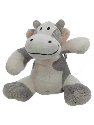 Nicotoy Baby Kuscheltier Kuh Schlüsselanhänger Plüschtier Grau 8 cm
