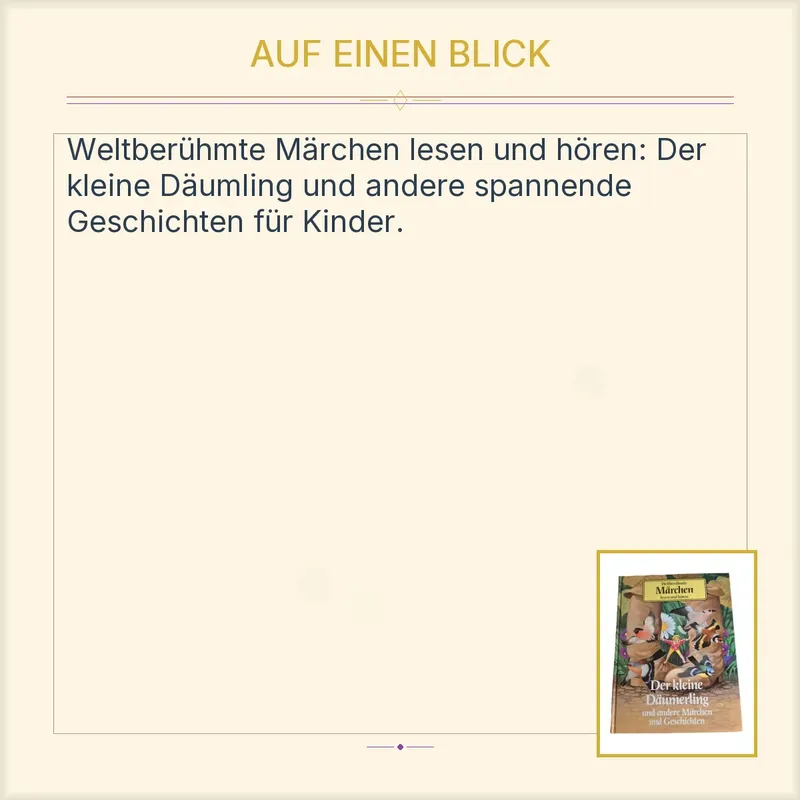 Kinderbuch Der kleine Däumerling und andere Märchen lesen und hören 2