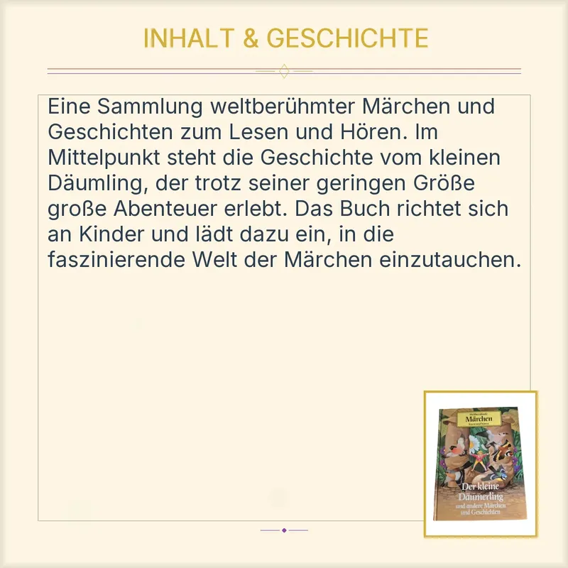 Kinderbuch Der kleine Däumerling und andere Märchen lesen und hören 3