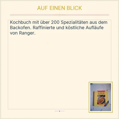 L'oranger Kochbuch Aufläufe Ranger Raffiniert und köstlich über 200 Rezepte