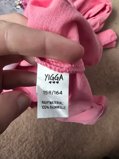 Yigga Mädchen Langarmshirt Rosa Gr. 158 Einhorn Pailletten colorful world