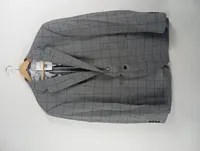 Charles Tyrwhitt Sakko Herren Gr. 46 Grau Kariert Business Wolle 2