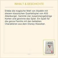 Disney's Aladdin Quartett ASS Altenburger Kartenspiel Märchen Kinder 7