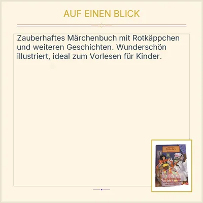 Rotkäppchen und andere Märchen Kinderbuch Fabbri Verlag Hardcover