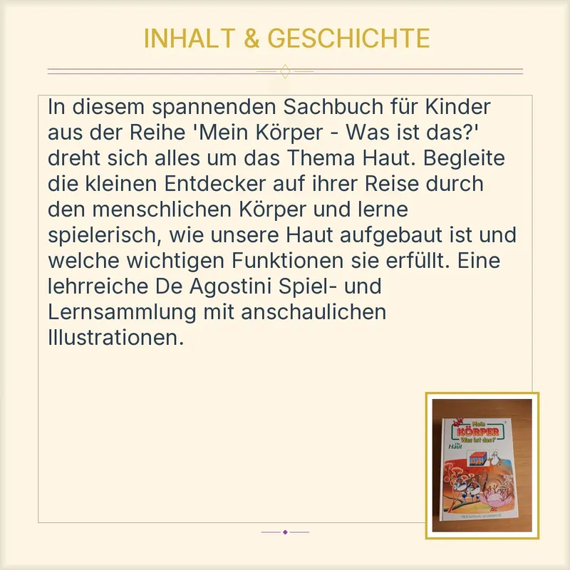 Mein Körper Was ist das? Die Haut Band 2 De Agostini Kinder Sachbuch 3