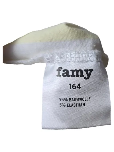 Famy Kinder Shorts Gestreift Gelb Gr. 164 Baumwolle