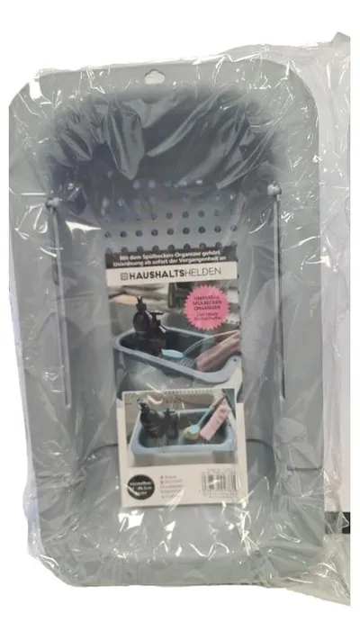 Haushaltshelden Universal Spülbecken Organizer Grau 48,5x20cm Küchenhelfer