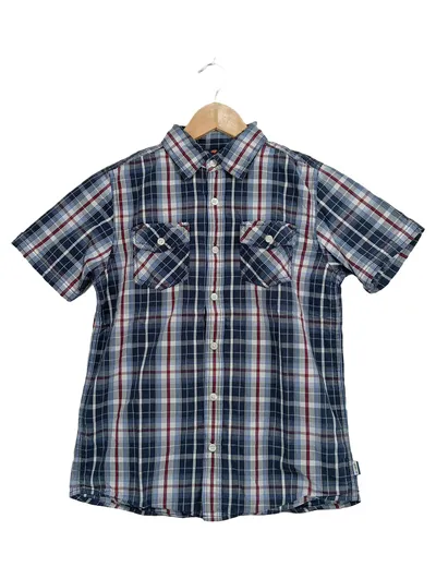 JAKO-O Freizeithemd Jungen Gr. 152, 158 Blau Kariert Kurzarm Baumwolle Casual