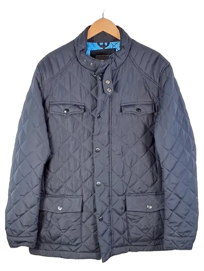 Finshley & Harding Steppjacke Herren Blau Gr. 52, XL Klassisch