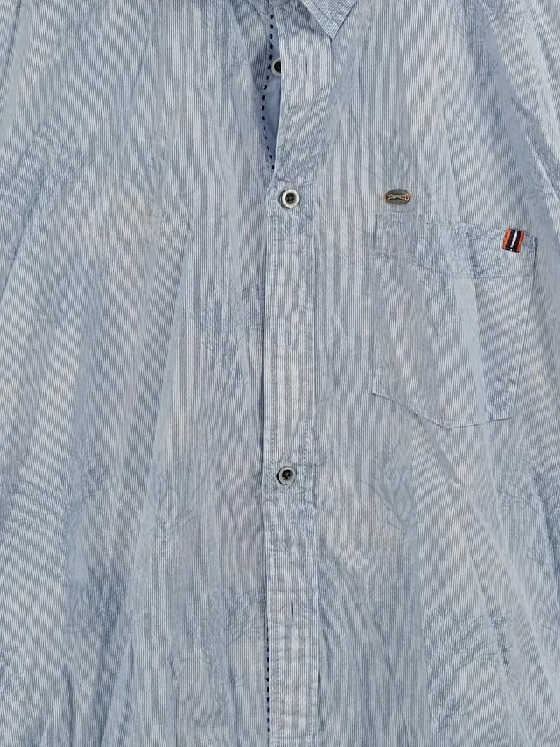 Engbers Herren Freizeithemd Kurzarm Blau Gestreift Gr. 52 XL 3