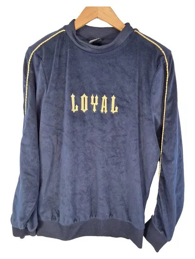 Loyal Athletics Damen Pullover Blau Gr. 36 S Streetwear Schriftzug