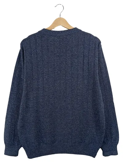 Monte Carlo Herren Pullover Blau Gr. 52 XL Meliert Casual Rundhals