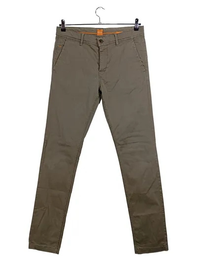 BOSS Orange Herren Chinohose Stoffhose Oliv W34/L36 Baumwolle