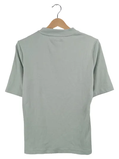 CASA MARA Damen T-Shirt Gr. 40 L Grün Basic Rippstrick Kurzarm