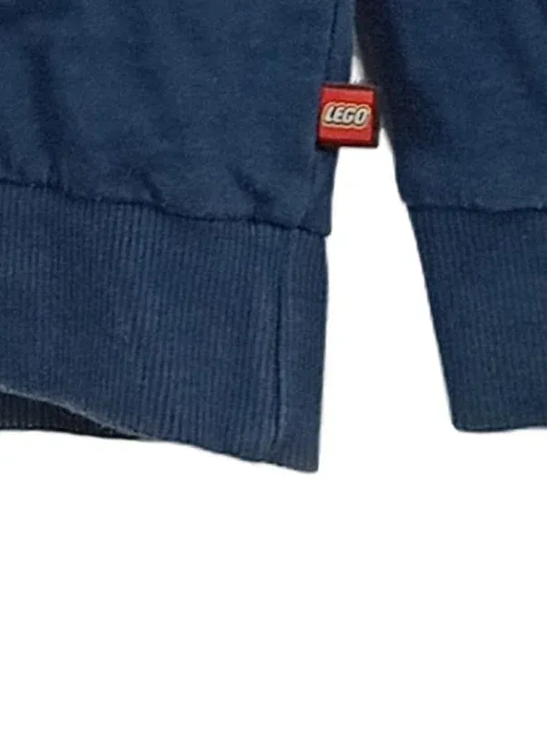 LEGO Pullover Kinder Gr. 128 Dinosaurier Dino Sweatshirt Blau Jungen 5
