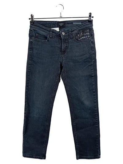 Cambio Jeans Regular Fit Damen Blau Gr. 42 W33 Pailletten