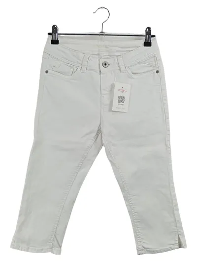 Takko Fashion Damen Capri Hose Weiß Gr. 34 Casual