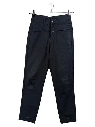 Closed Pedal Pusher Stoffhose Damen Schwarz Gr. 42 Casual