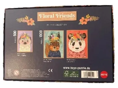 Heye Puzzle 500 Teile Floral Friends Mia Charro Igel Blumen