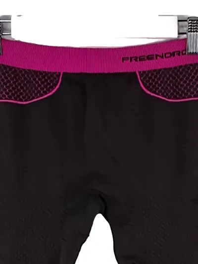 FreeNord Damen Funktionshose Leggings Sport Schwarz Pink Gr. M