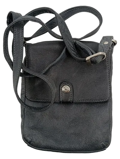 Estelle Umhängetasche Damen Leder Schwarz Casual Crossbody Bag Klein