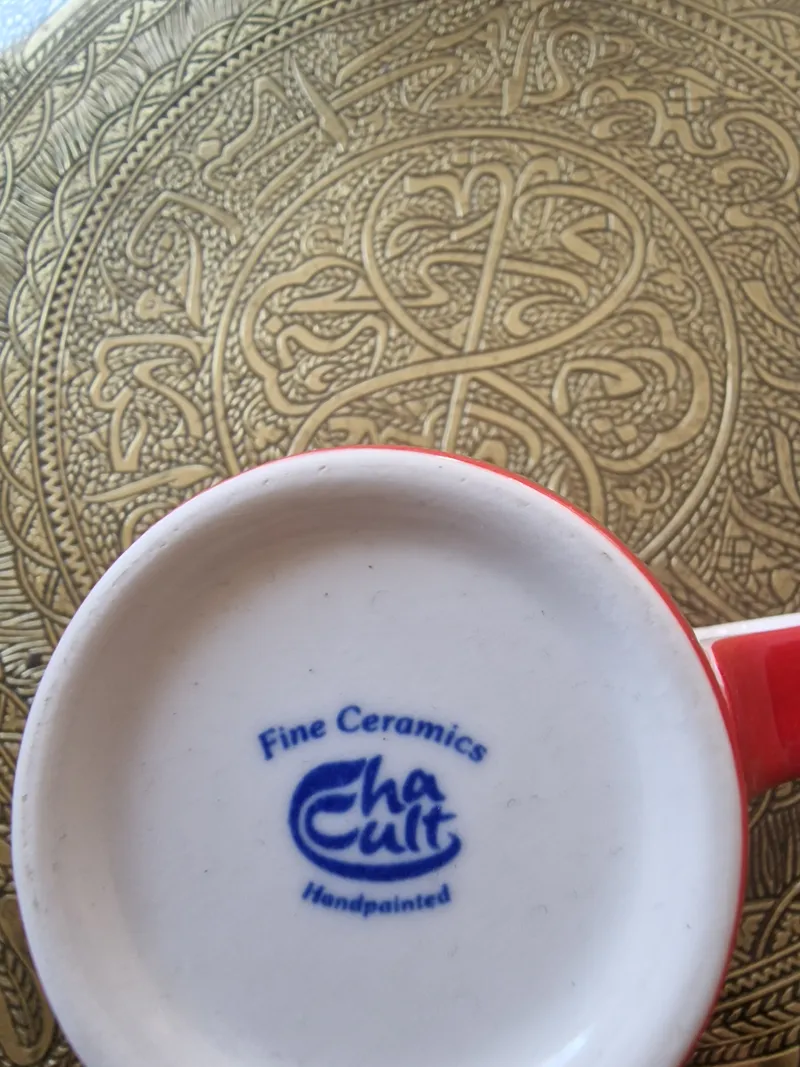 Cha Cult Tasse Safari Motiv Afrika Giraffe Porzellan Mehrfarbig Handbemalt 3