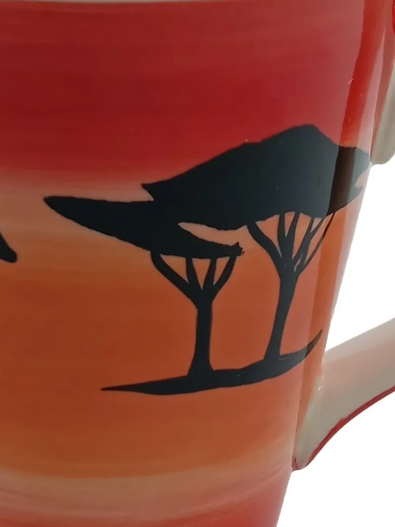 Cha Cult Tasse Safari Motiv Afrika Giraffe Porzellan Mehrfarbig Handbemalt 4